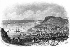 Hastings from the East Hill 1860